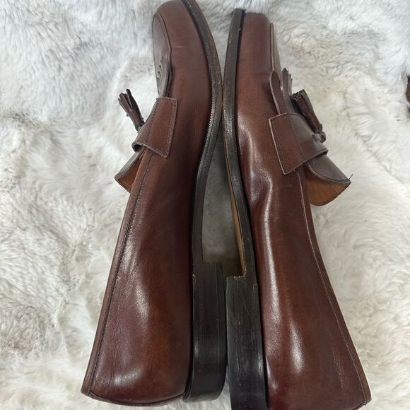 Salvatore Ferragamo Men\'s Brown Leather Tassel Fashion Dress Loafer Size 12D